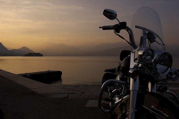 Motorcycle touring on Lake Garda